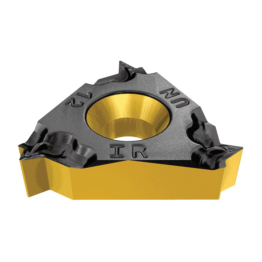 Iscar 5902178 ISCARTHREAD Laydown Threading Insert, 11IR Insert, Triangular Shape, 18 TPI, Internal Thread, UN Thread, Right Hand Cutting, Manufacturer's Grade: IC908, Material Grade: H, K, M, P, S